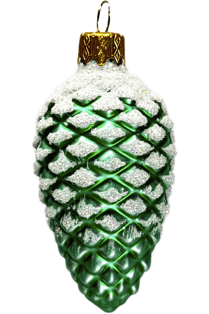 Елочное украшение Шишка в снегу матовая ФУ-2-90/32